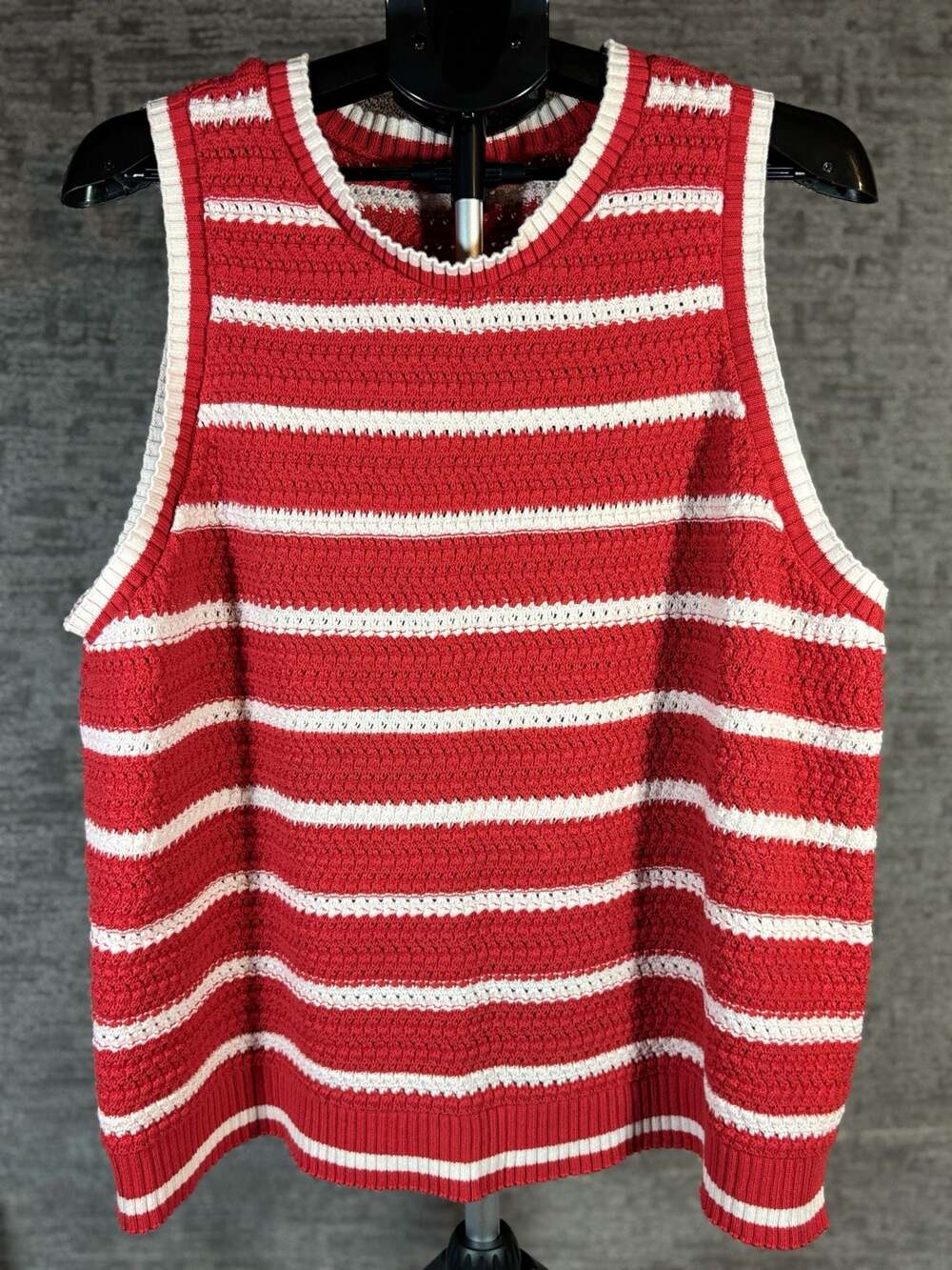 Torrid Women's Striped Crochet Knit Tank Top